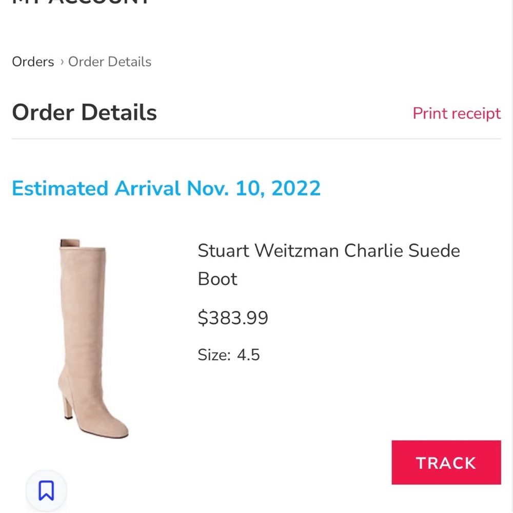 STUART WEITZMAN CHARLIE SUEDE BOOT - SIZE 4.5